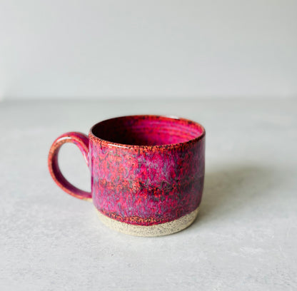 Raspberry Crimson Speckled Mug