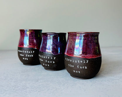 Iridescent Absolutely the Fuck Not Mug in Crimson