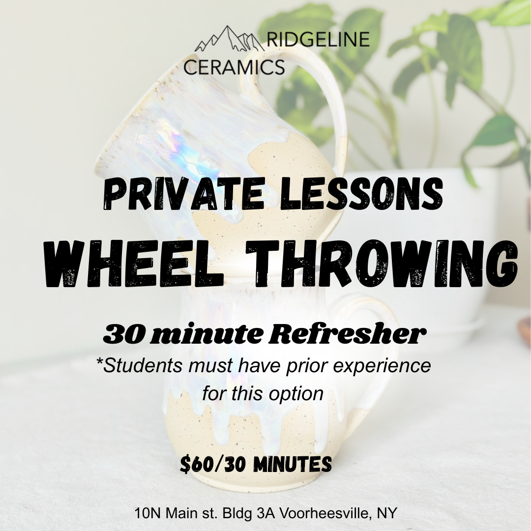 Private Wheel Throwing Refresher Session 30 Minutes
