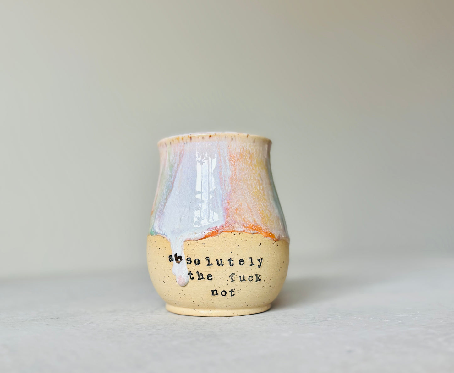 Absolutely the Fuck Not Rainbow Mug with 22k Gold Detail (17 fl oz)