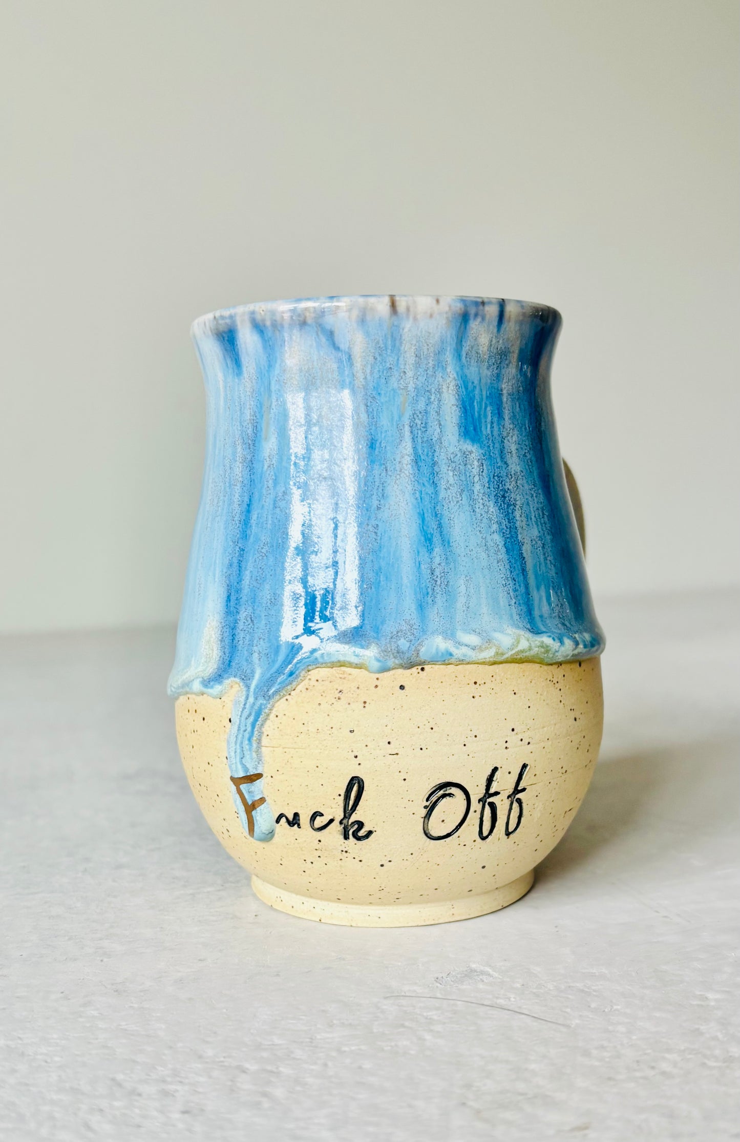 Fuck Off Mug 22k Gold Detail in Summer Rain