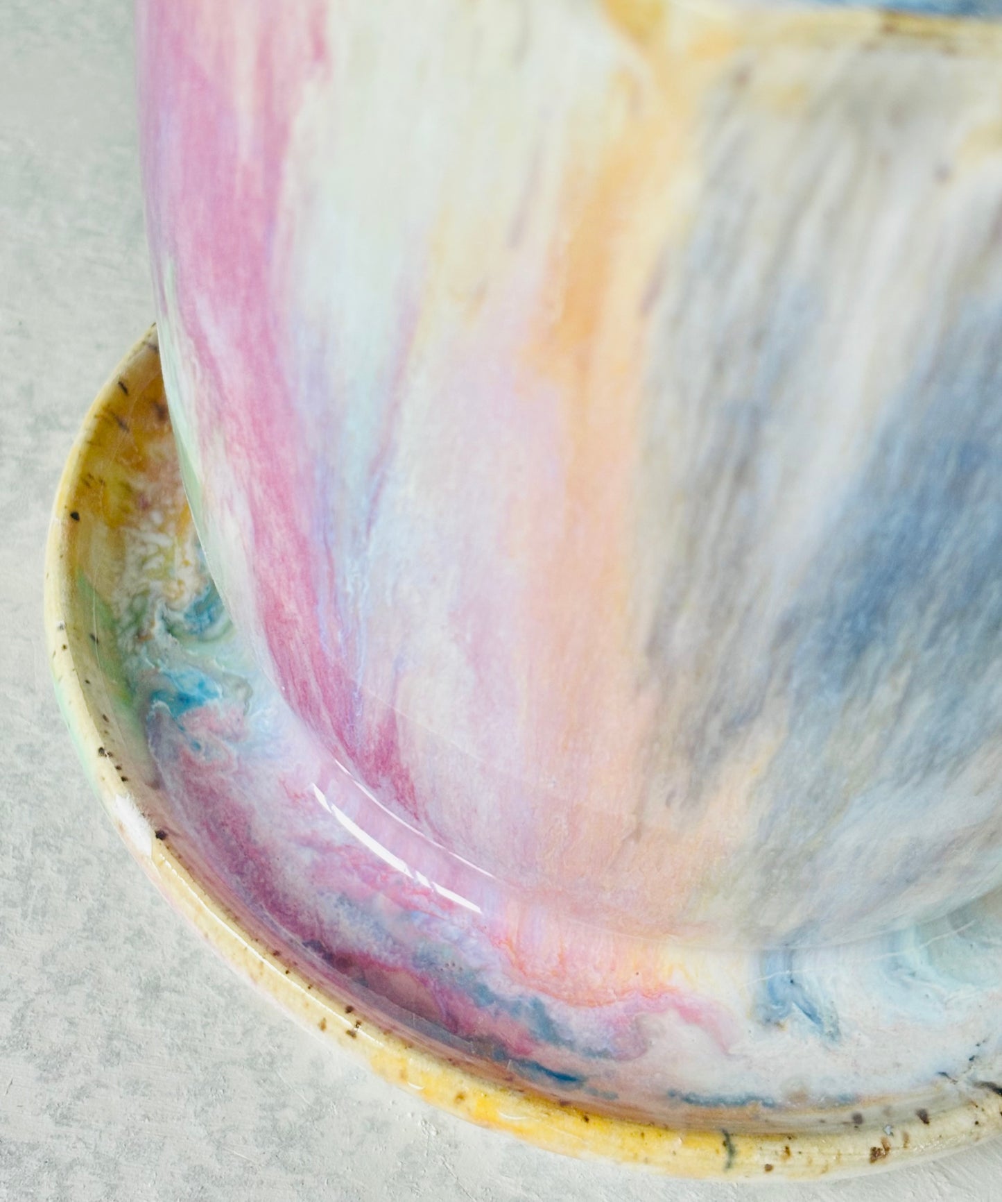 Radiant Rainbow Scalloped Planter