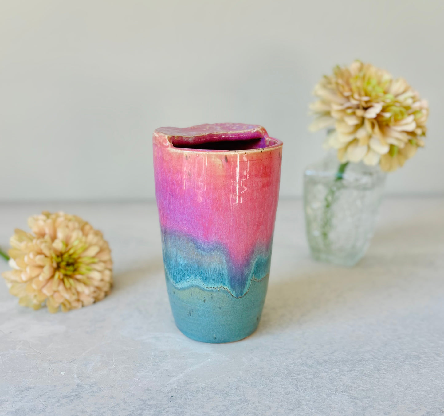 Watermelon Rose Detailed Travel Mug
