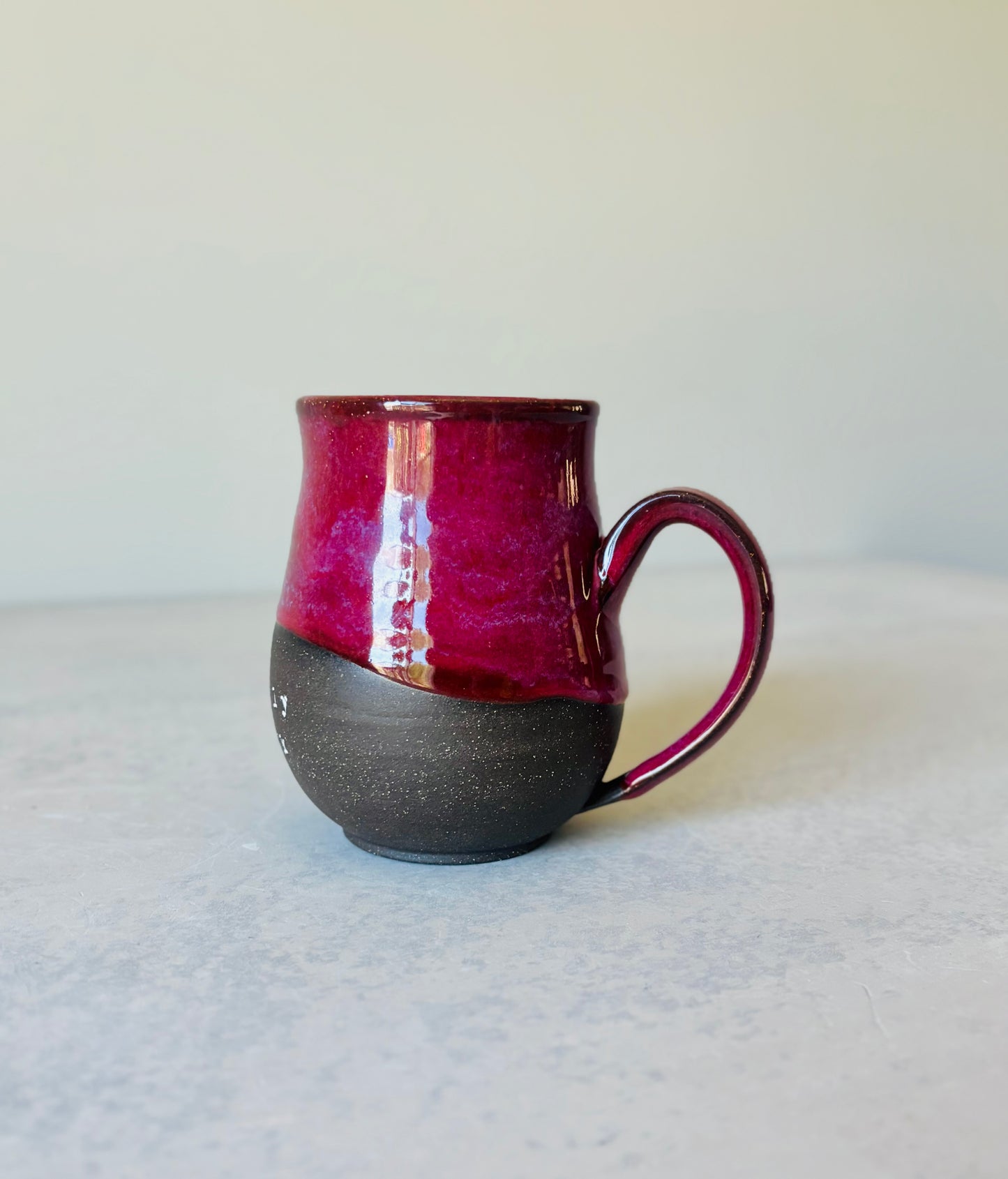Pre-Order: Absolutely the Fuck Not Mug Hot Cherry Glaze on Black Clay (10-12 weeks)