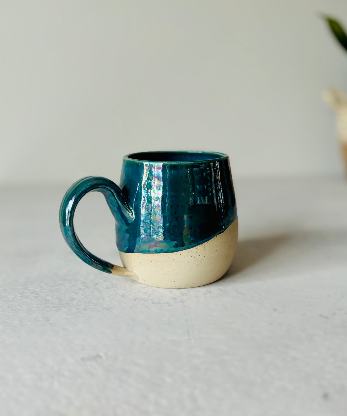 Iridescent “Fuck” Deep Turquoise Mug