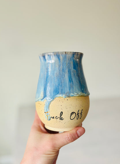 Fuck Off Mug 22k Gold Detail in Summer Rain