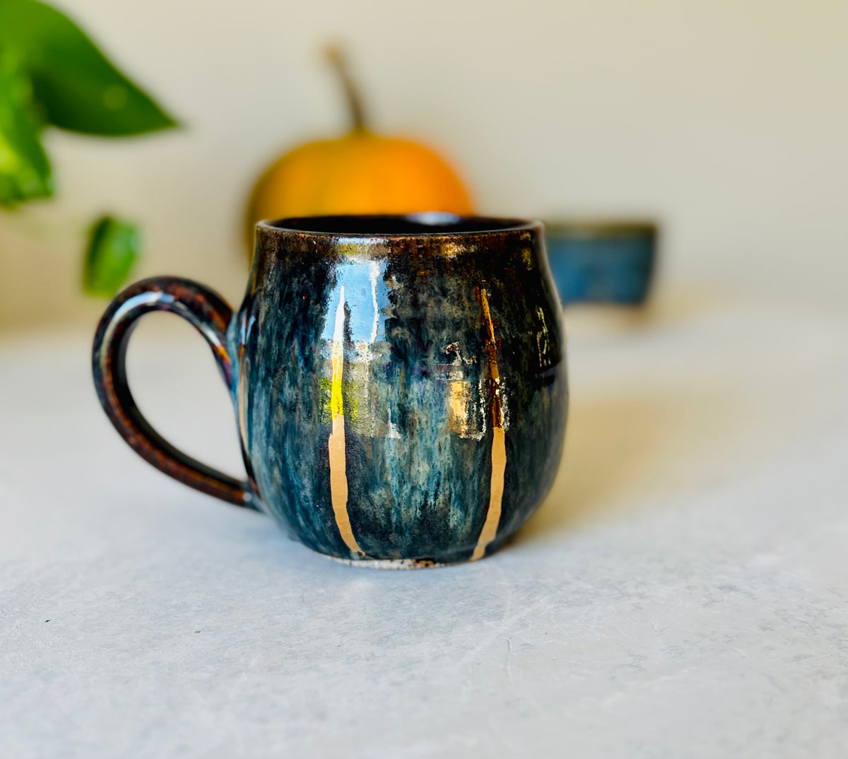 22k Gold Ridged Freckled Pumpkin Mug (20 fl oz) (Copy)