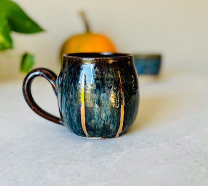 22k Gold Ridged Freckled Pumpkin Mug (20 fl oz) (Copy)