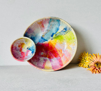 Rainbow Chip & Dip Bowl