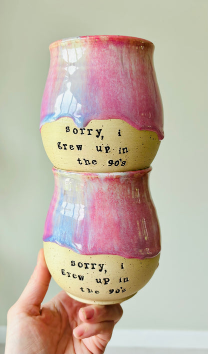 “I grew up in the 90s” Rainbow Mug