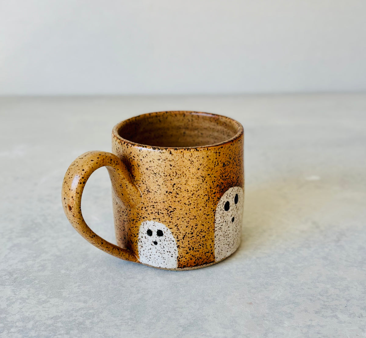 Spooky Speckled Peek-a-boo Ghost Mug (12 fl oz)