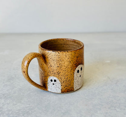 Spooky Speckled Peek-a-boo Ghost Mug (12 fl oz)