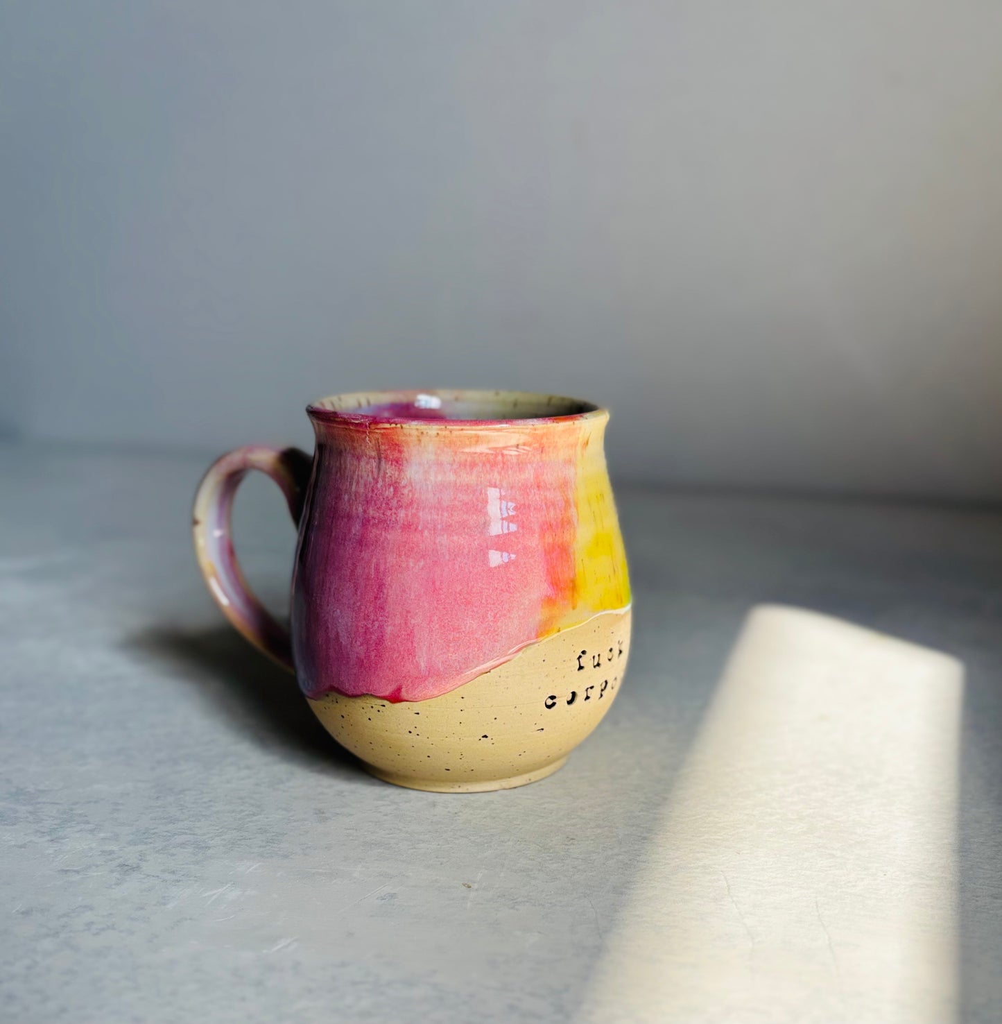 Fuck Corporate Rainbow Mug