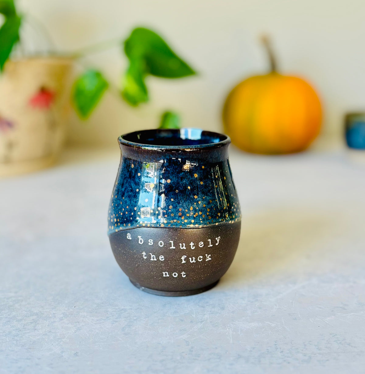22k Gold Stars Absolutely the Fuck Not Mug in Prism Green (14 fl oz)