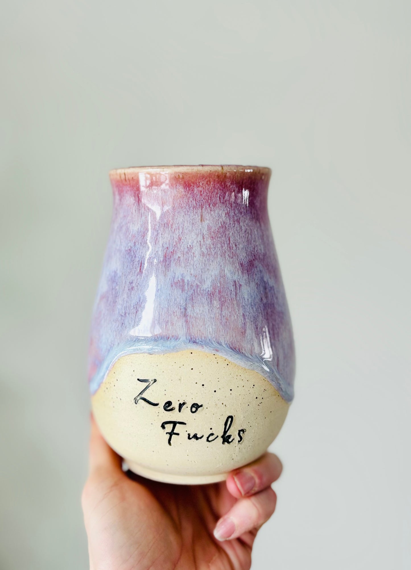 Zero Fucks Large Mug in Purple Haze (22 fl oz)