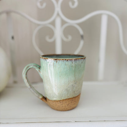 Soft Sage Mug in Brown Speckled Stoneware(15 fl oz)