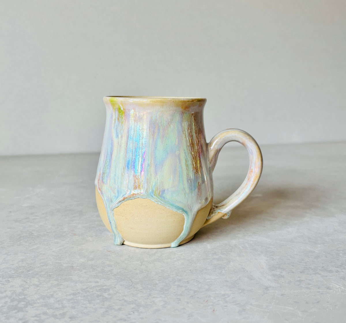 Iridescent Pastel Rainbow Drip Mug (second)