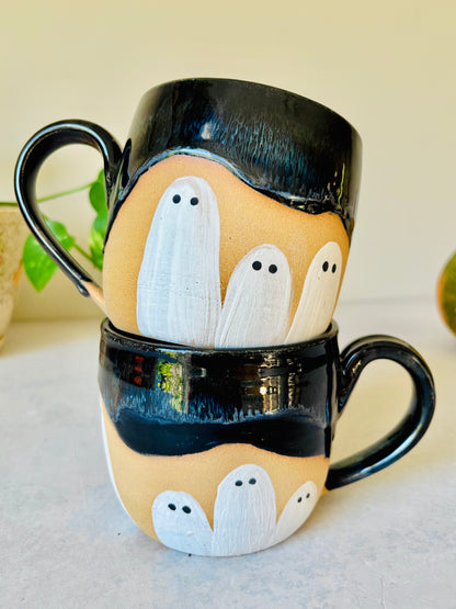 Spooky Night Peek-a-boo Ghost Soup Mug (26 fl oz)