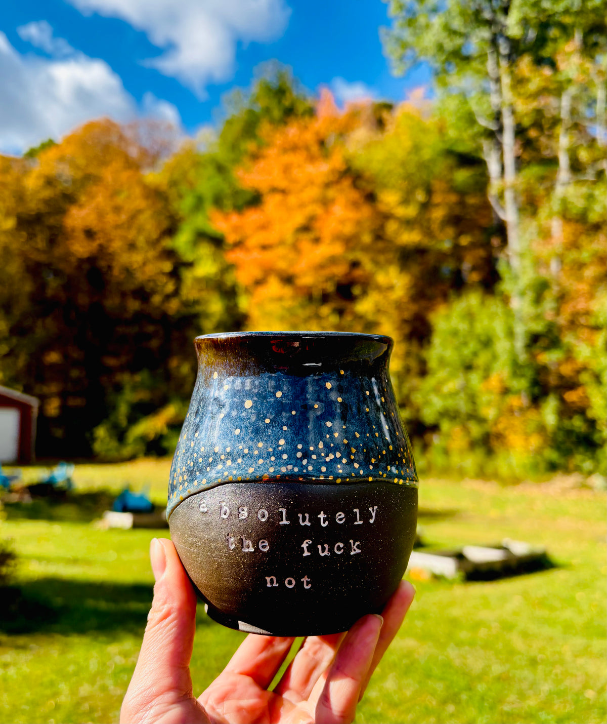 22k Gold Stars Absolutely the Fuck Not Mug in Prism Green (14 fl oz)