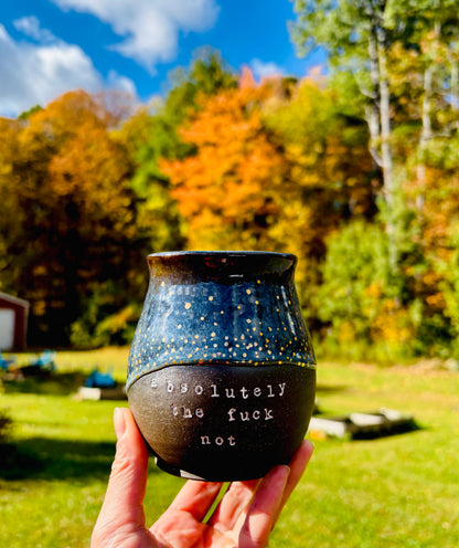 22k Gold Stars Absolutely the Fuck Not Mug in Prism Green (14 fl oz)