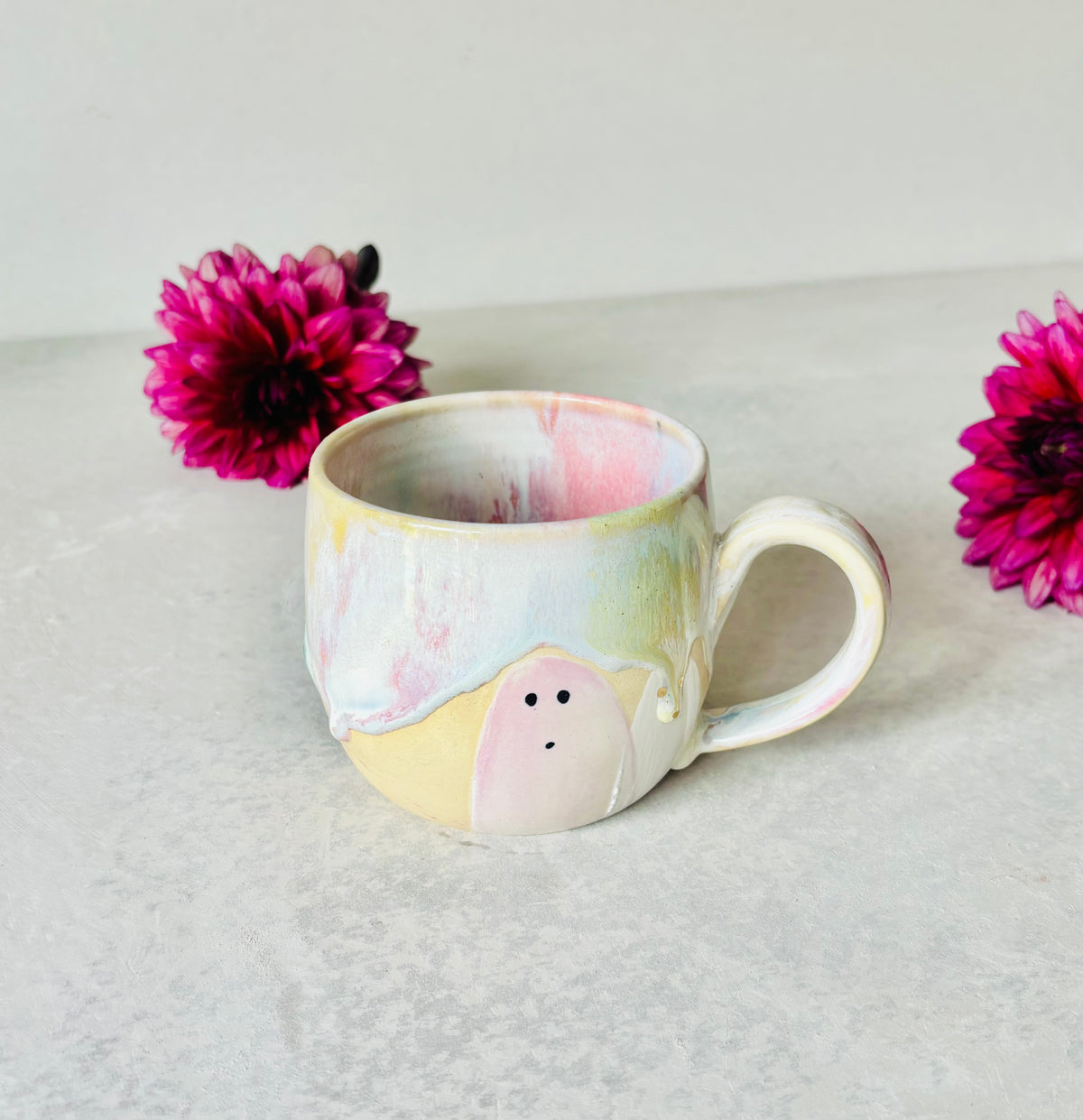 Pastel Rainbow & 22k Gold Ghost Mug
