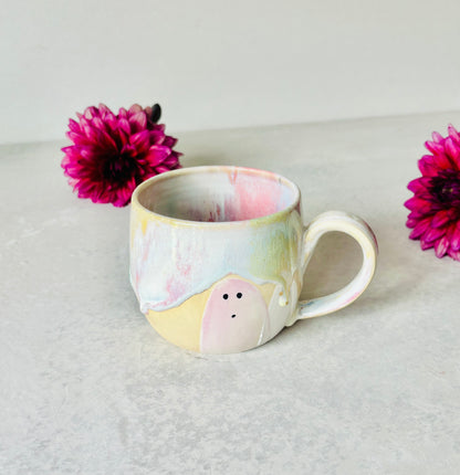 Pastel Rainbow & 22k Gold Ghost Mug