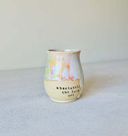 Rainbow Absolutely the Fuck Not Mug (14 fl oz, Second)