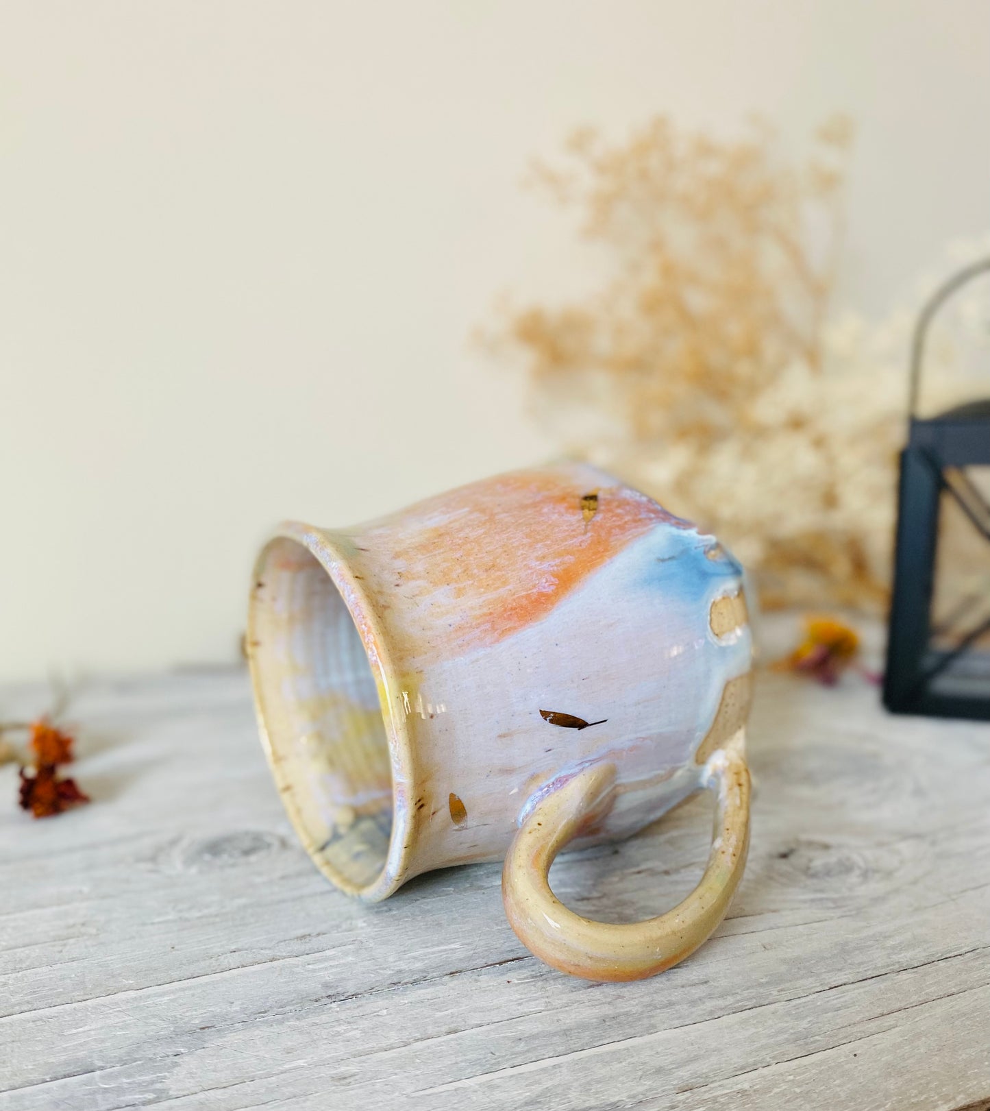 Rainbow Feathers of Gold Mug