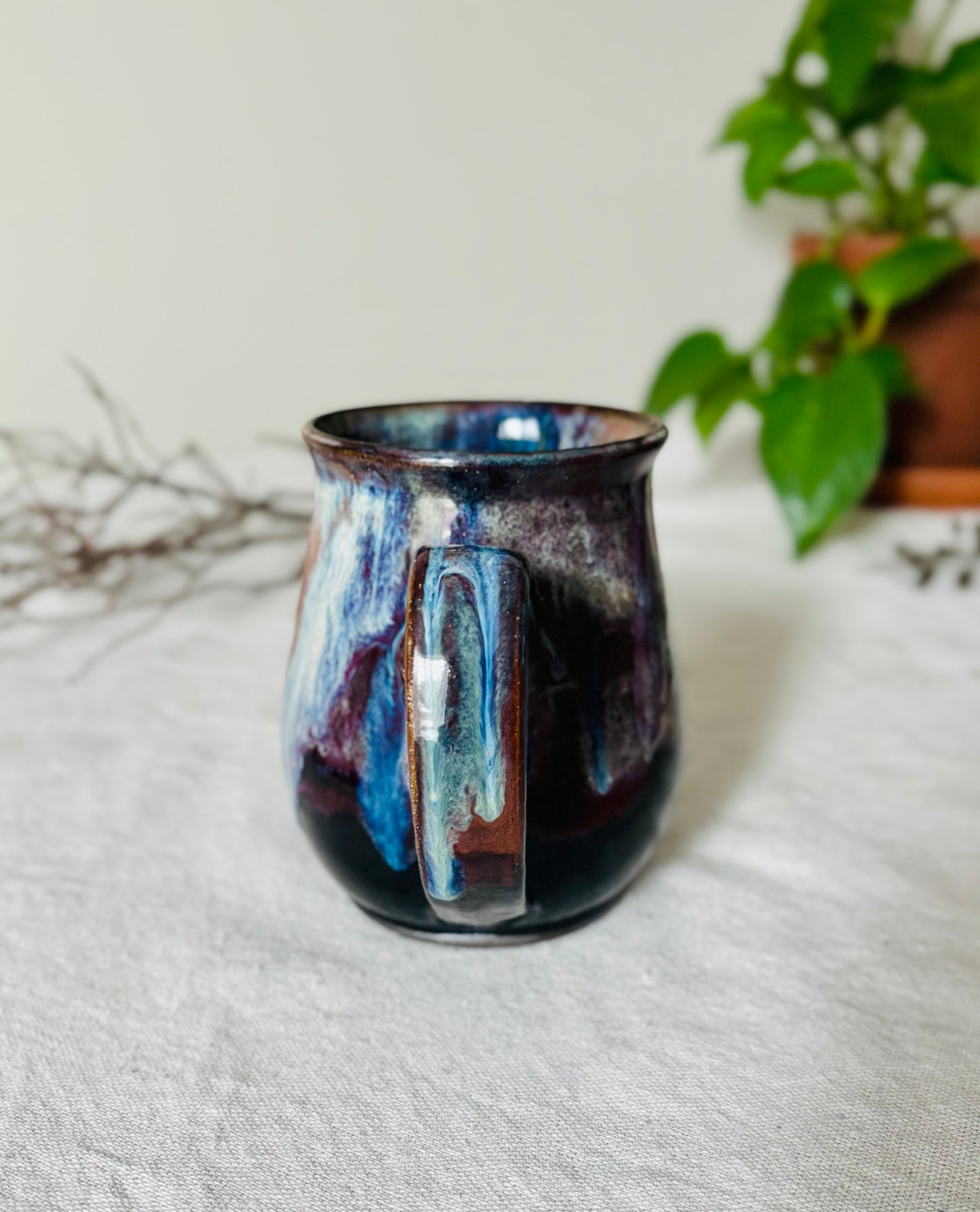 14 fl oz Outer Space 22k Golden Moon Mug #1