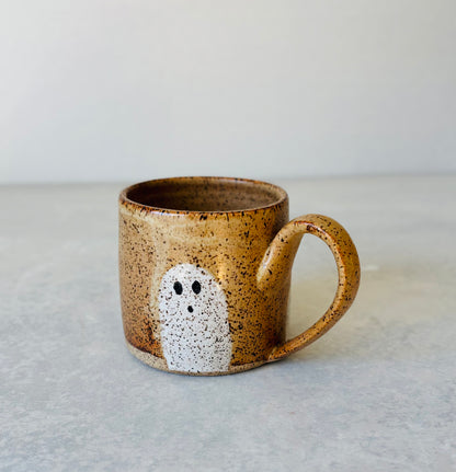 Spooky Speckled Peek-a-boo Ghost Mug (12 fl oz)