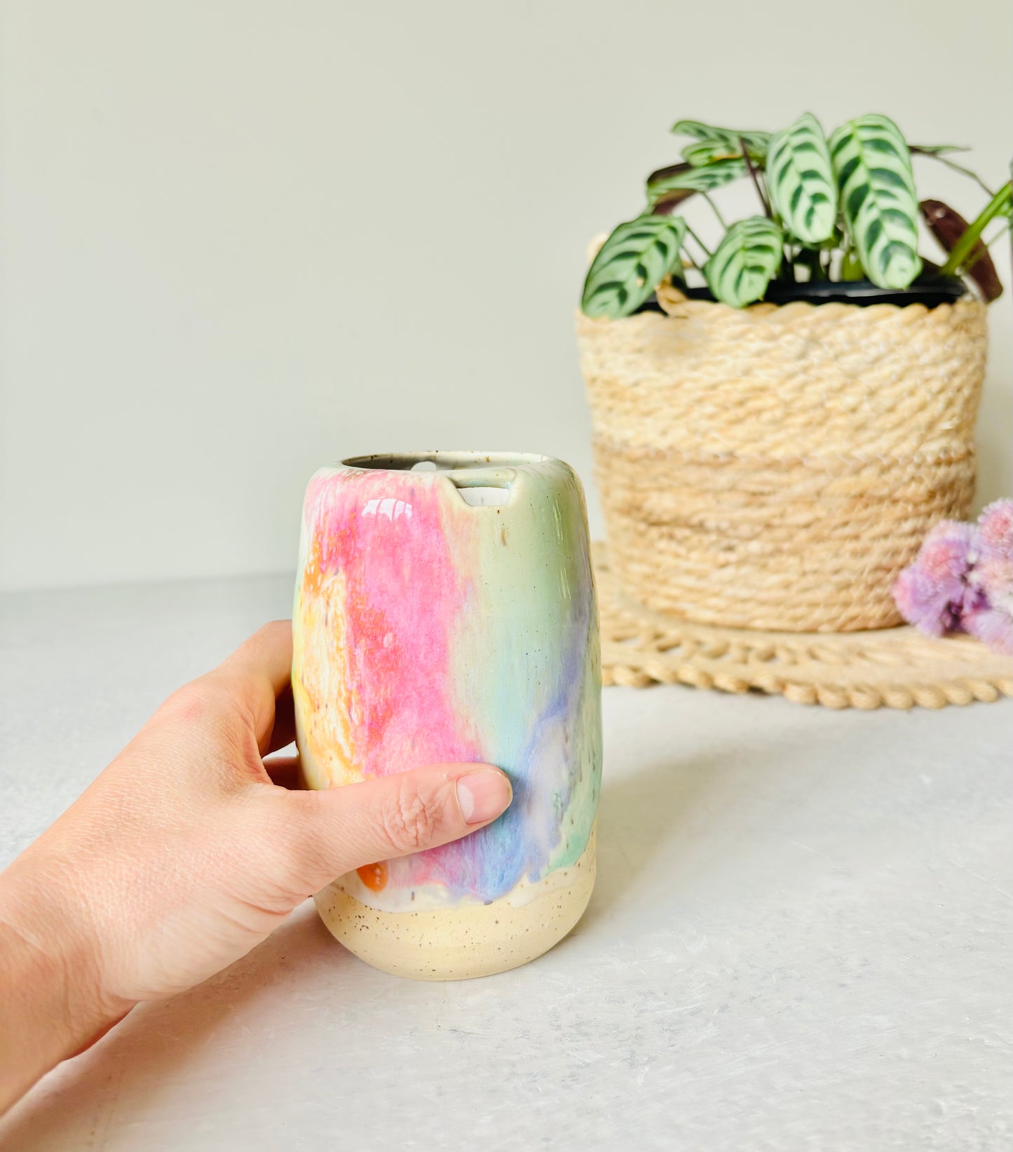Floating Rainbow Double Sided Grip Tumbler (13 fl oz)
