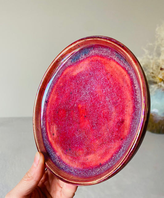 Iridescent Cranberry Soap Dish