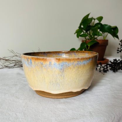 12 Cup Toasted Honey Cream Serving Bowl