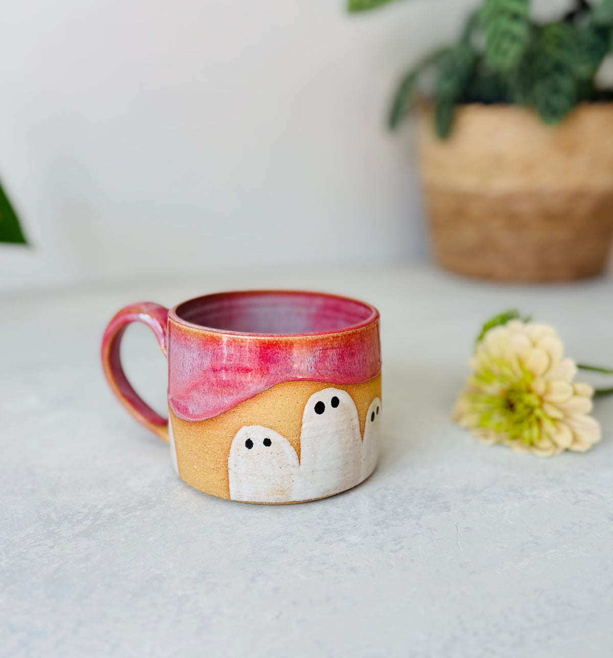 Frightening Fuchsia Ghost Mug (15 fl oz)