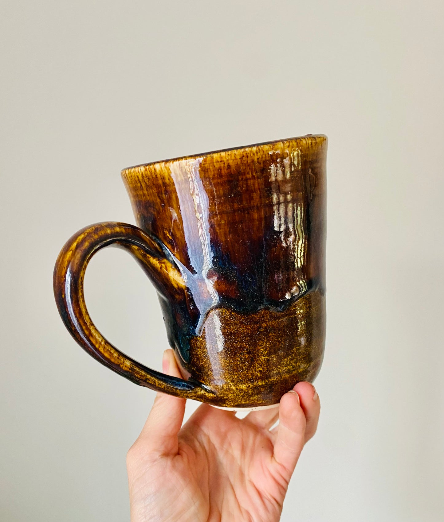 15oz Autumn Glitter & Gold Tall Mug