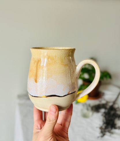 22k Gold Lined Honey & Cream Mug