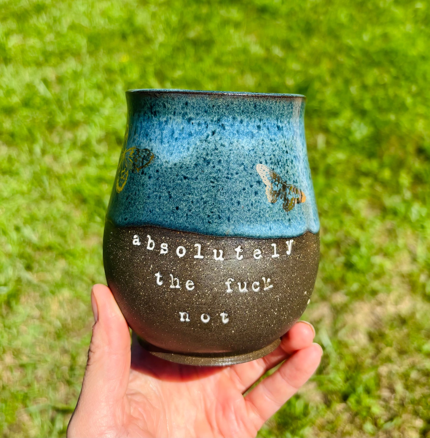 Absolutely the Fuck Not 22k Gold Butterfly Mug