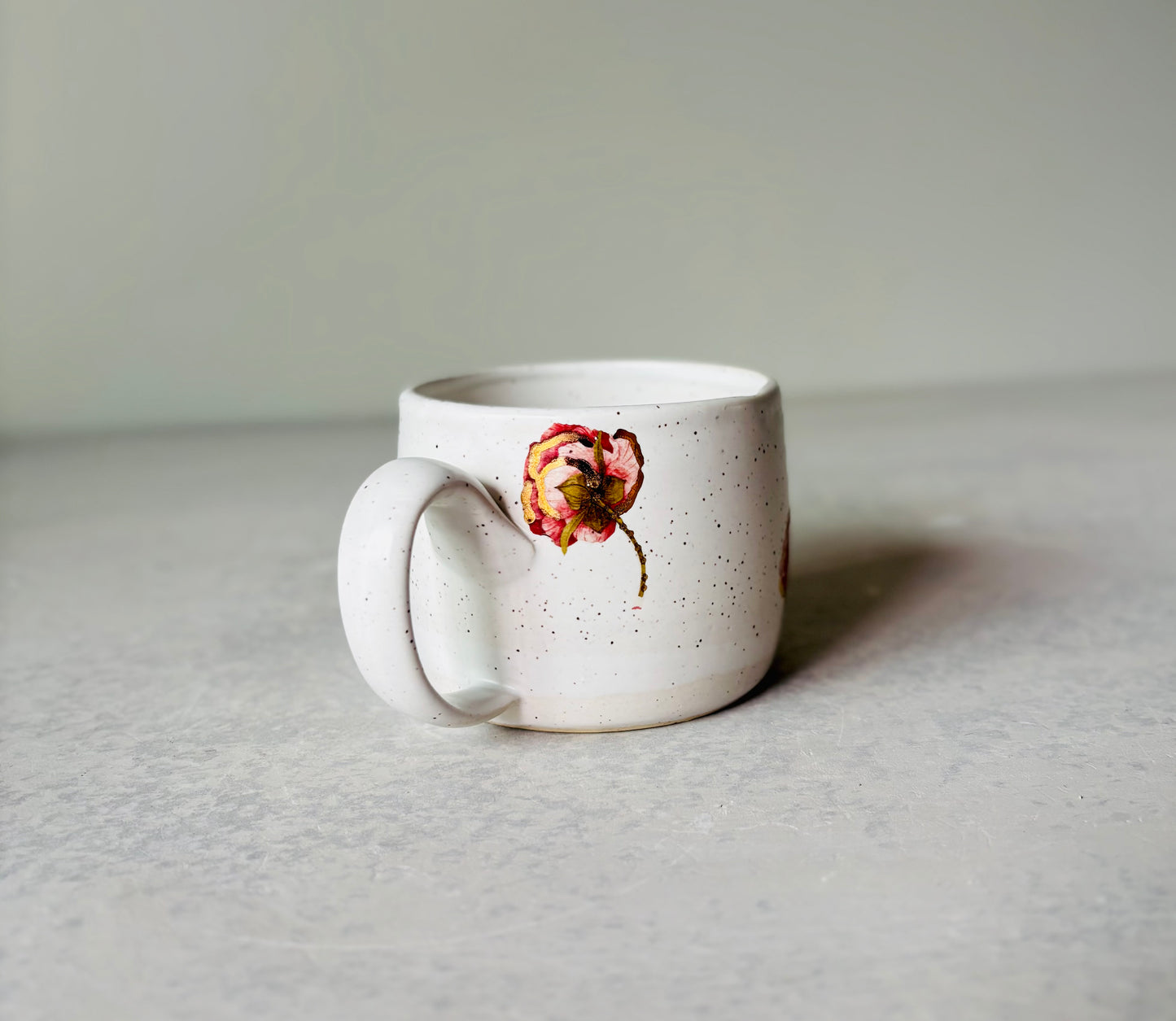 Vintage 22k Gold Peony Mug 4