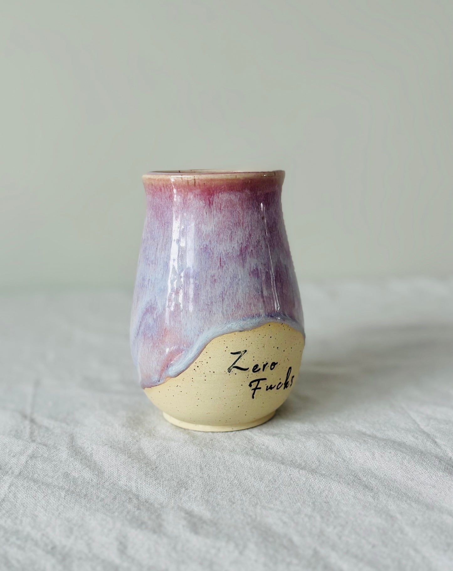 Zero Fucks Large Mug in Purple Haze (22 fl oz)