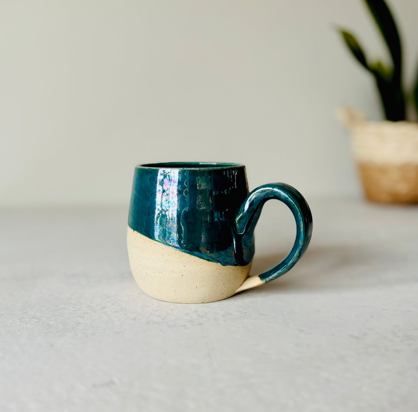 Iridescent “Fuck” Deep Turquoise Mug