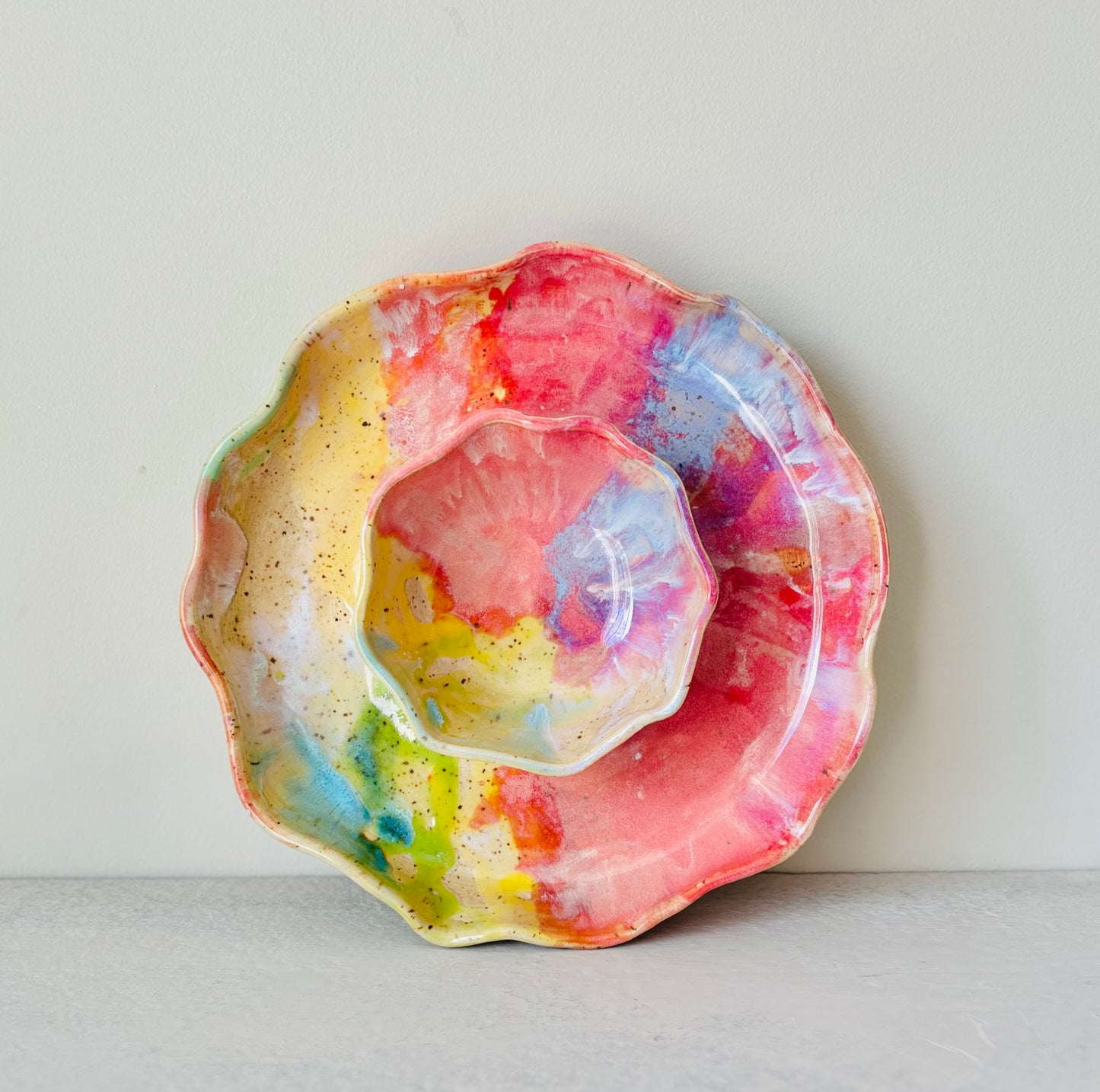 Party Platter in Tie Dye Rainbow