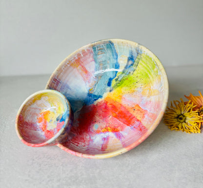 Rainbow Chip & Dip Bowl