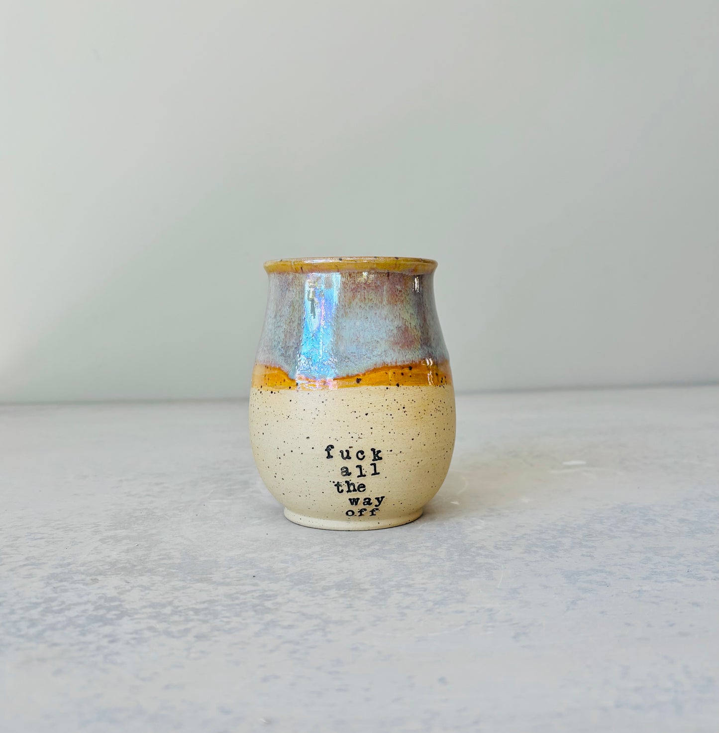 Iridescent Fuck All the Way Off Mug