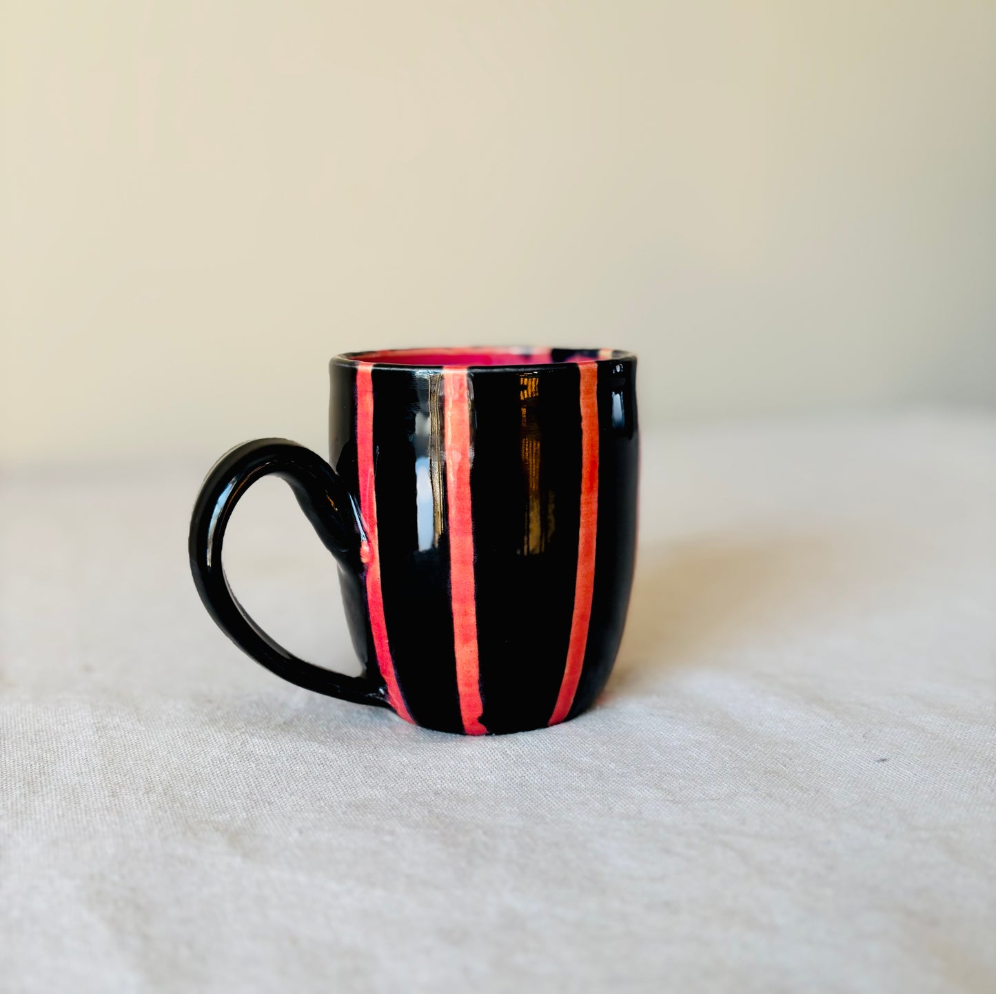 Black Cherry Striped Mug(16 fl oz)