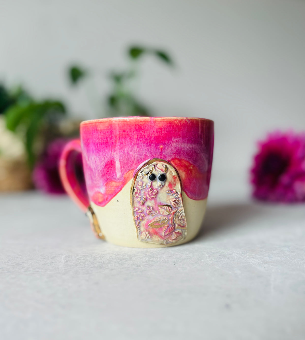 Victorian Rose 22k 3D Ghost Mug