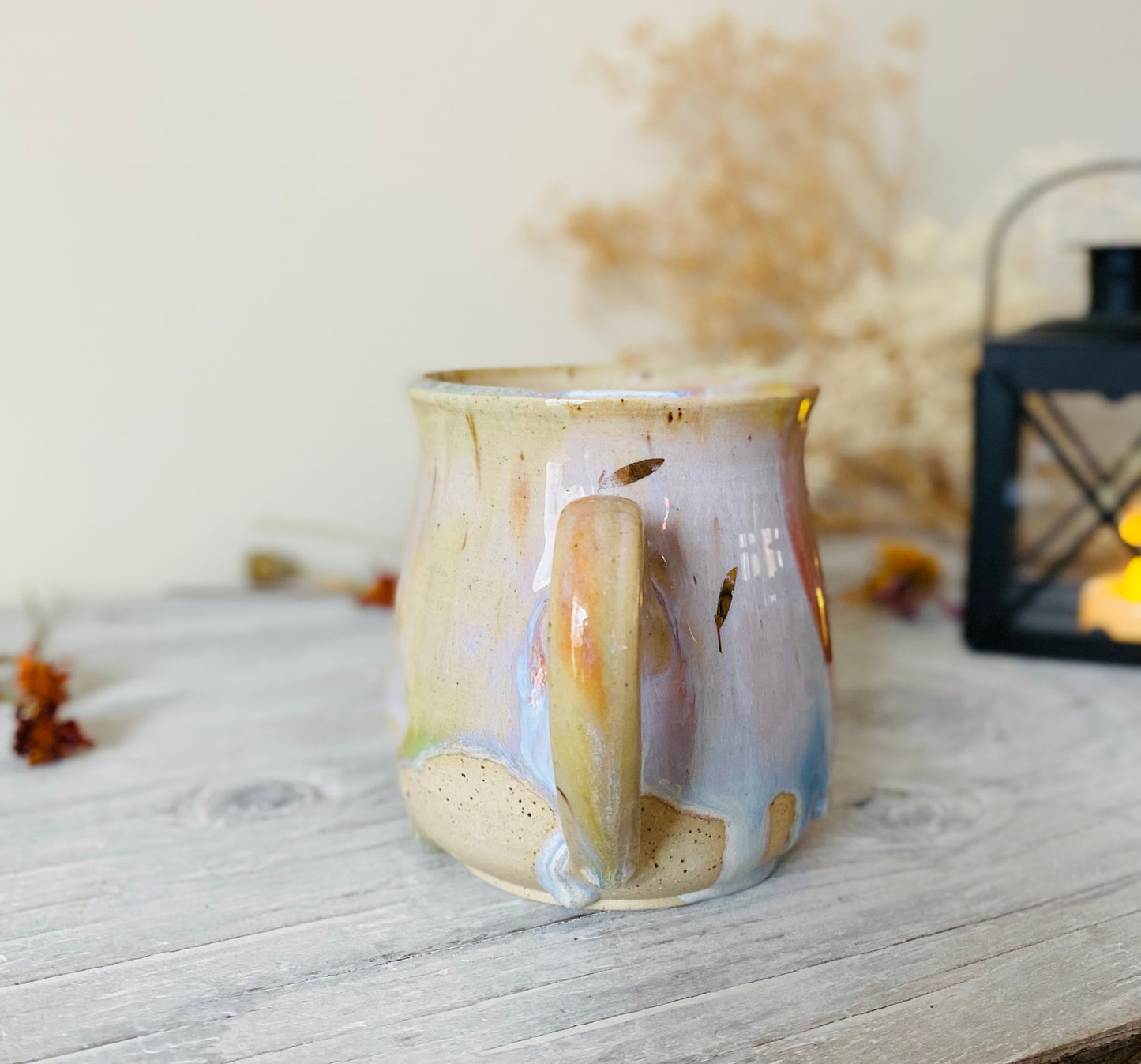 Rainbow Feathers of Gold Mug