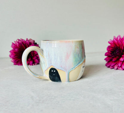 Pastel Rainbow & 22k Gold Ghost Mug