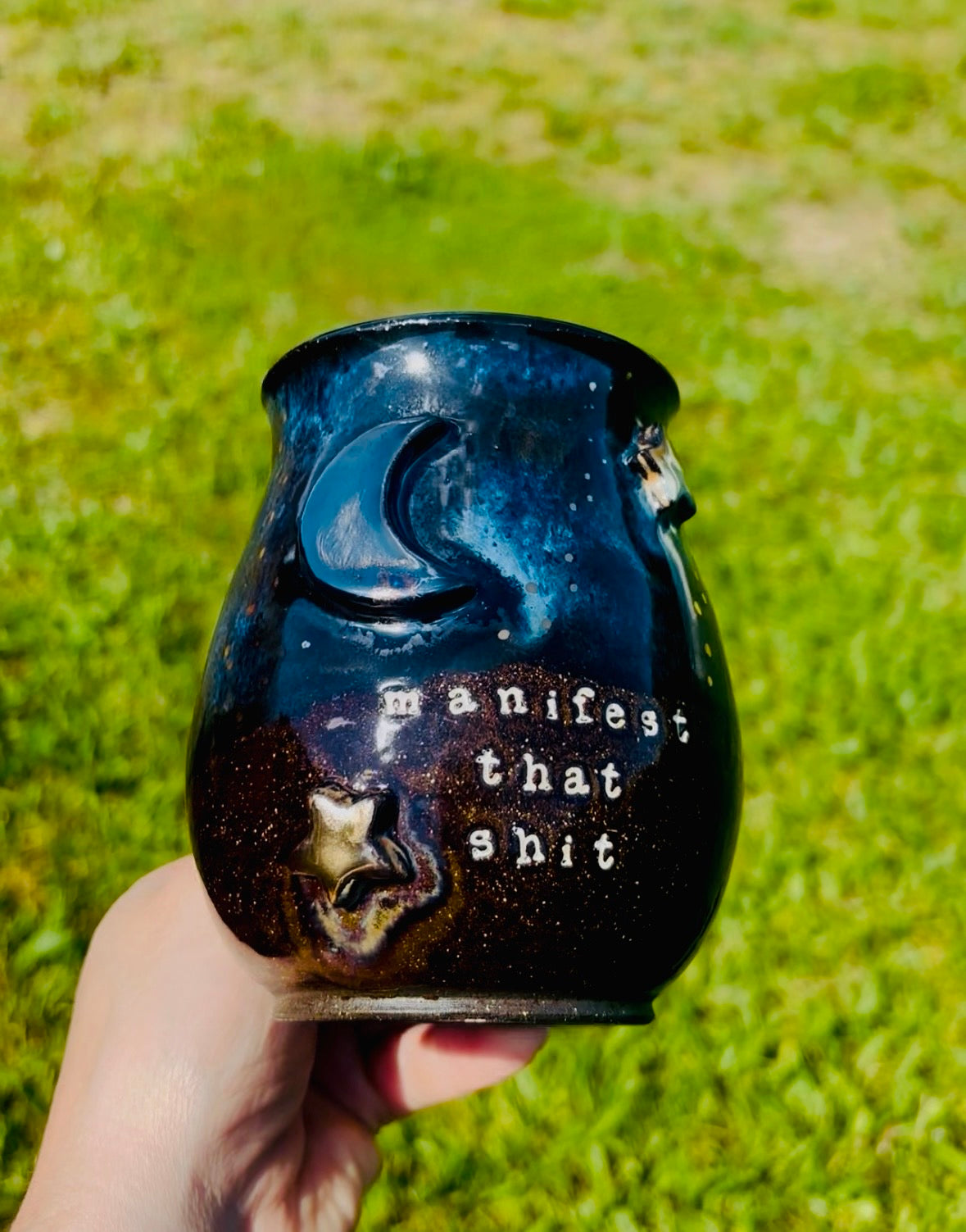 Manifest That Shit Midnight Moon Mug (14 fl oz)