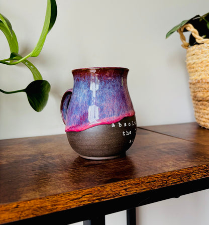 Pre-Order: Absolutely the Fuck Not Mug Summer Berry Glaze on Black Clay (10-12 weeks)
