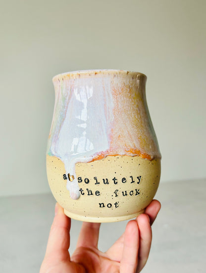 Absolutely the Fuck Not Rainbow Mug with 22k Gold Detail (17 fl oz)